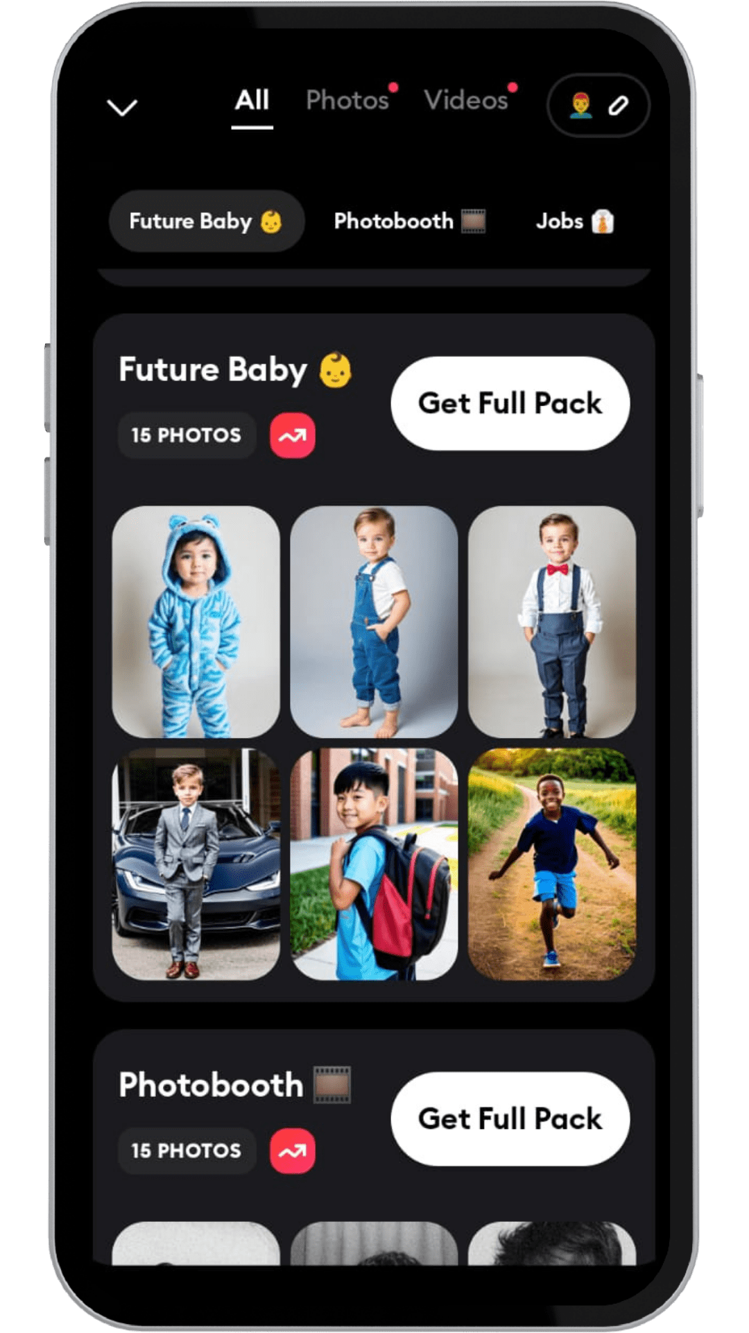 Remini Baby generator filter photo