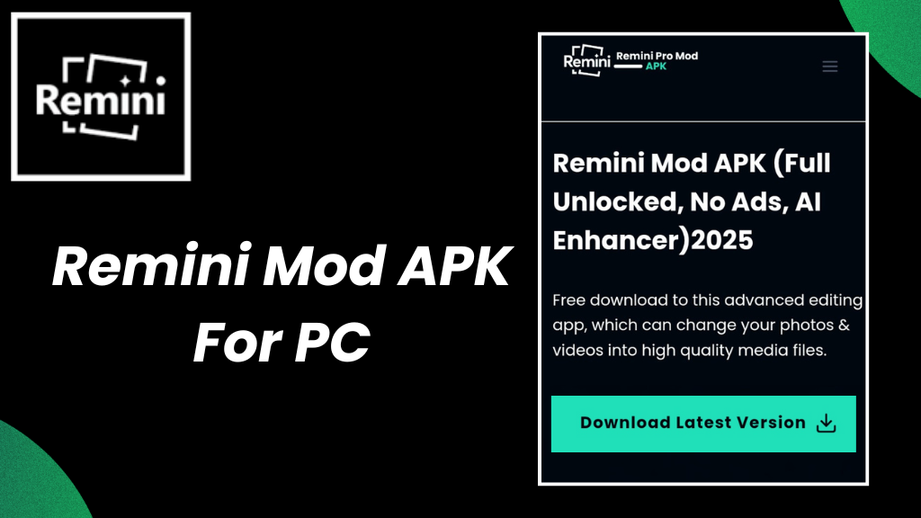 Remini for PC/ free Download latest Version in 2025 2 Banner image Remini Mod APK For PC